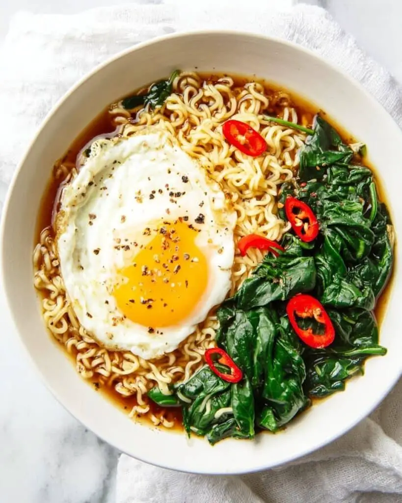 10 Minute Spinach Ramen Recipe
