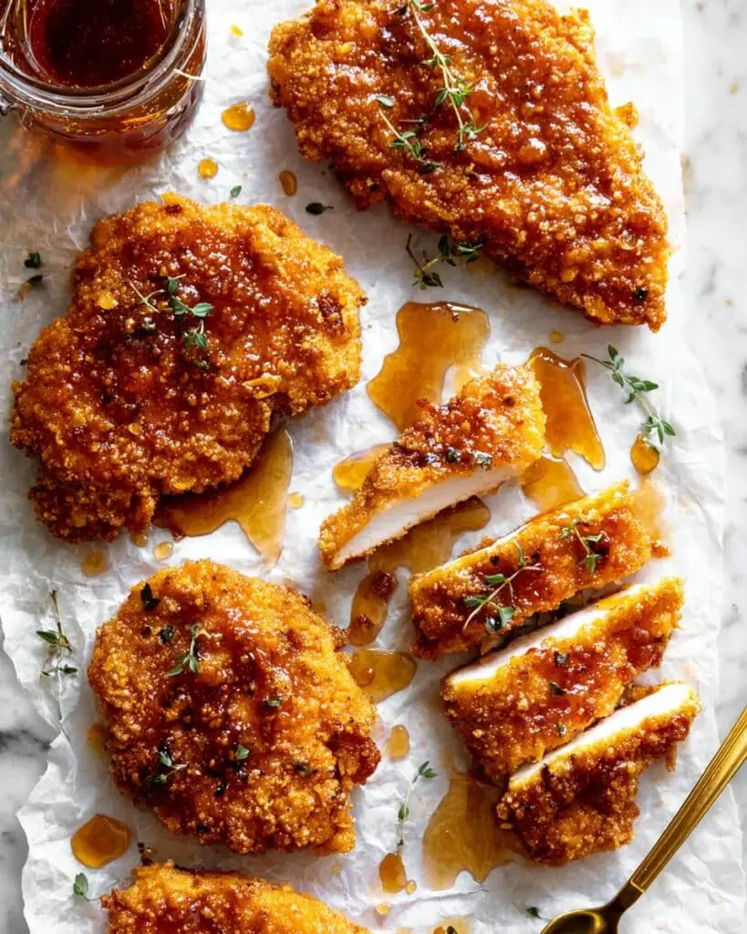 Baked Crunchy Hot Honey Chicken Recipe