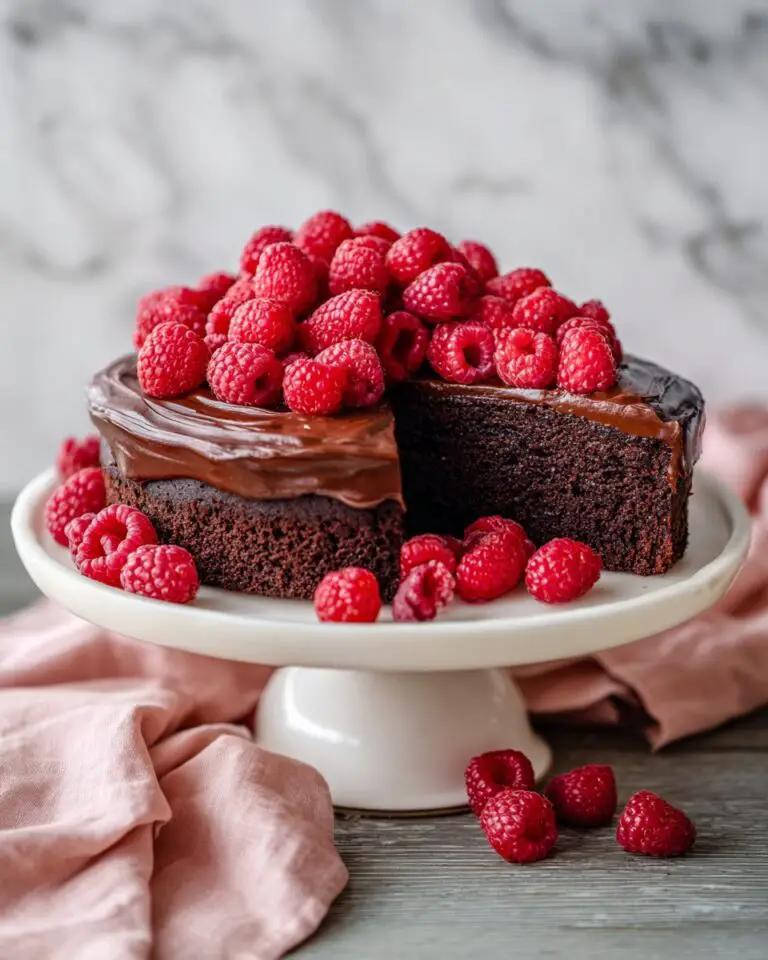 Flourless Chocolate Cake with Ganache and Fresh Berries Recipe