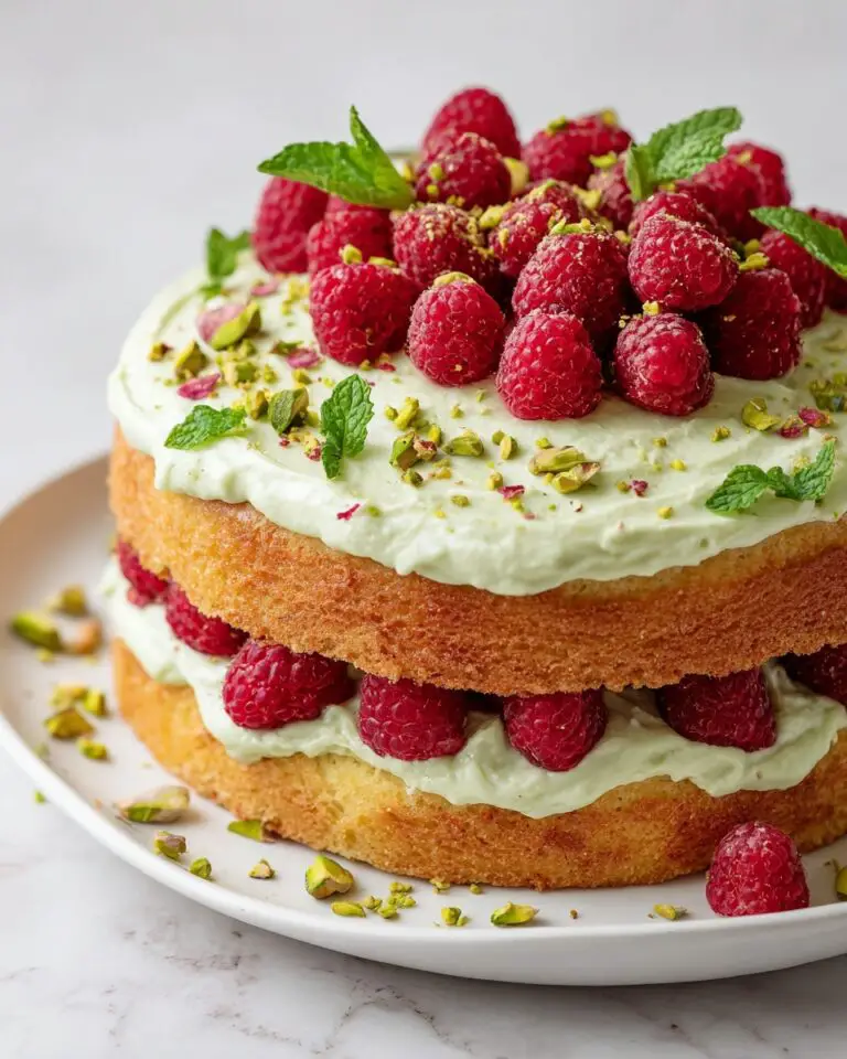 Pistachio Raspberry Cake Recipe