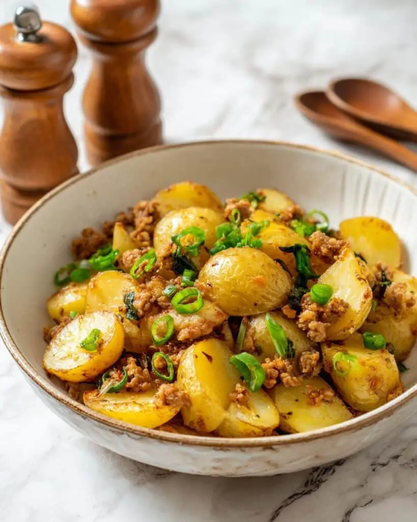 Garlic Butter Steak Bites and Potatoes Recipe