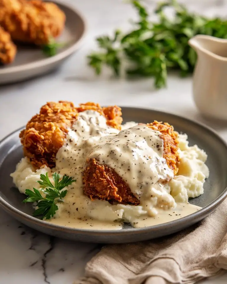 Crispy Chicken Fried Chicken with Creamy Gravy Recipe