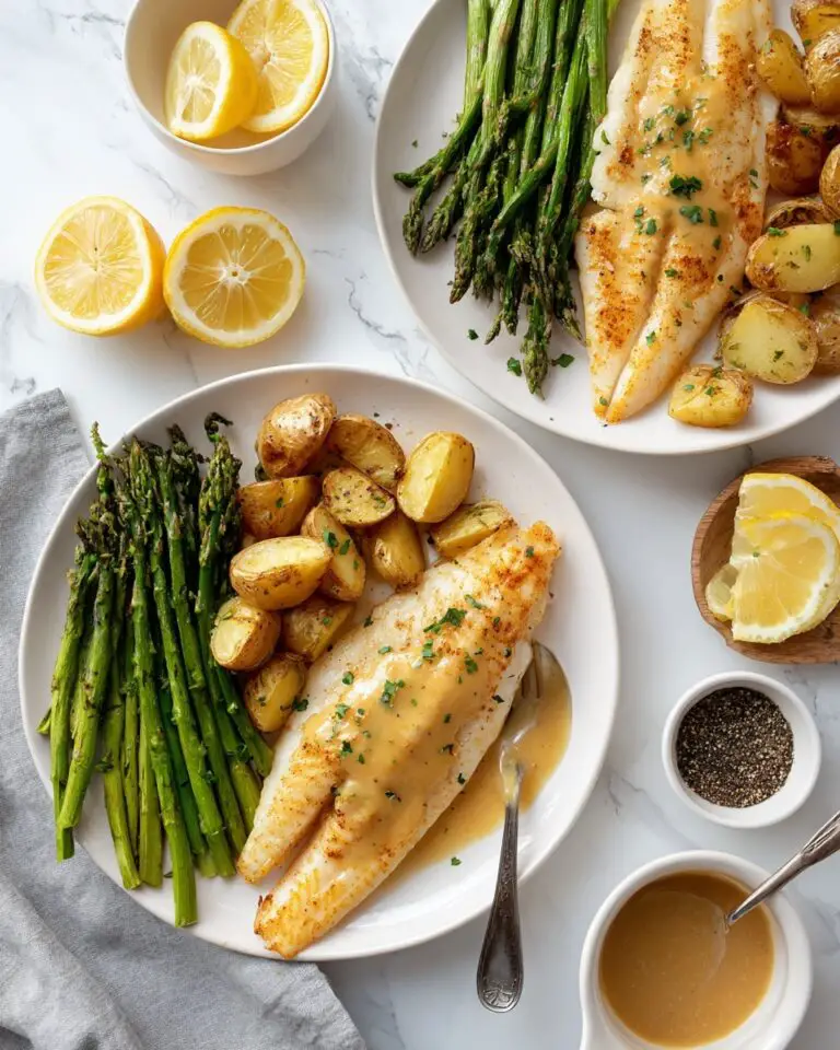 Lemon Pepper Tilapia with Garlic Lemon Butter Recipe