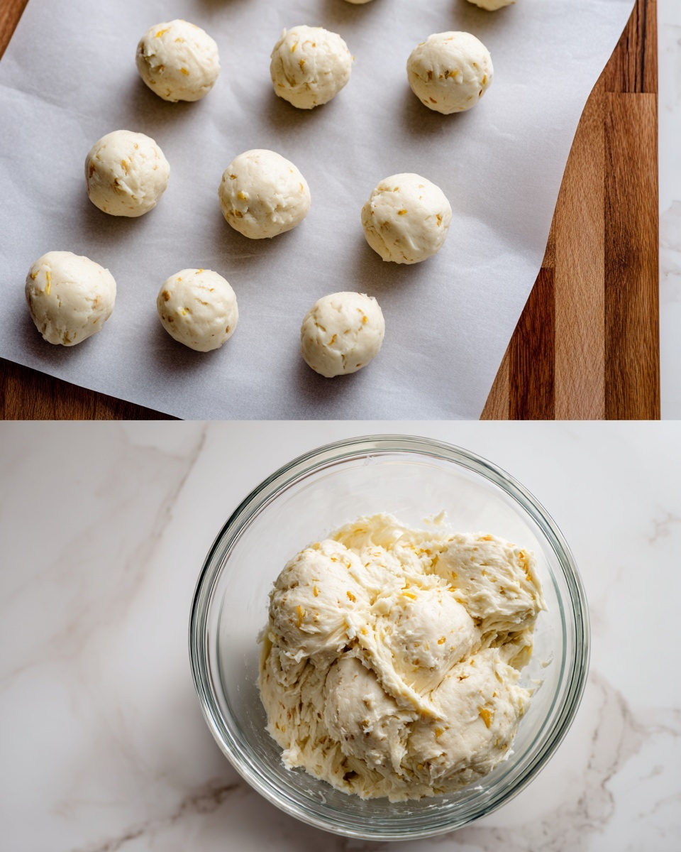 A stack of five crumbly cookies sits on a white marbled surface, with the top three cookies broken to show their soft filling inside. The cookies have a golden-brown crust with a rough texture covered in tiny crumbs on top. Each cookie has two main layers: a thick cookie outer layer that is slightly rough and grainy, and a creamy light yellow filling in the center that looks soft and smooth. Around the stack, more whole cookies and small crumbs are scattered, all on the same white marbled surface. photo taken with an iphone --ar 4:5 --v 7