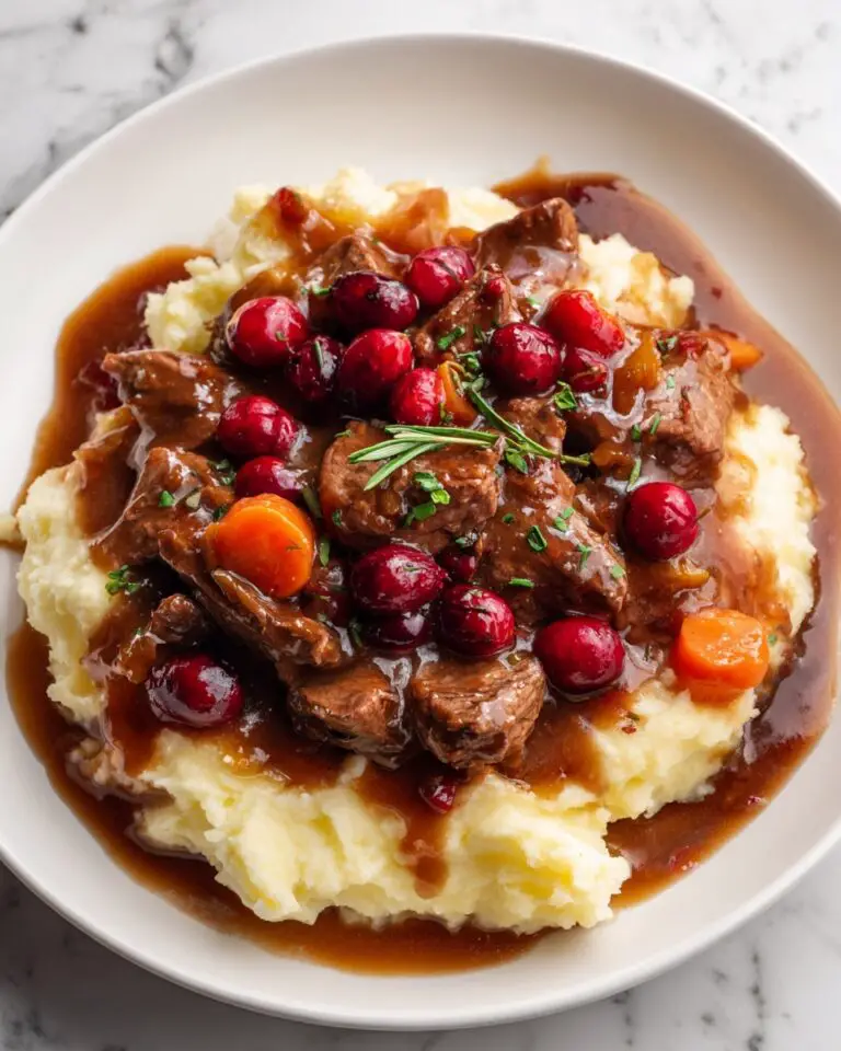 Slow-Braised Beef Roast with Cranberry Balsamic Glaze Recipe