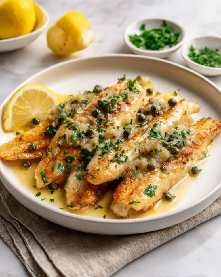 25-Minute Pan-Seared Swordfish with Lemon Caper Sauce Recipe