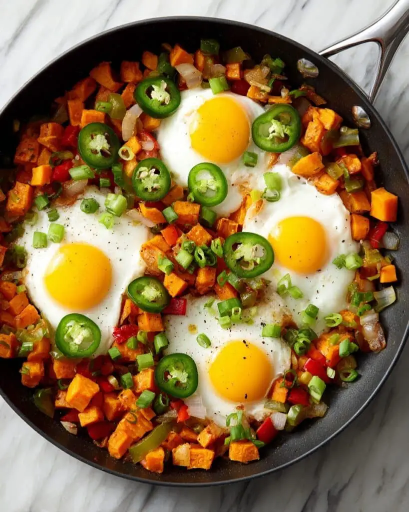 Southwestern Vegetable Hash and Fried Eggs Recipe