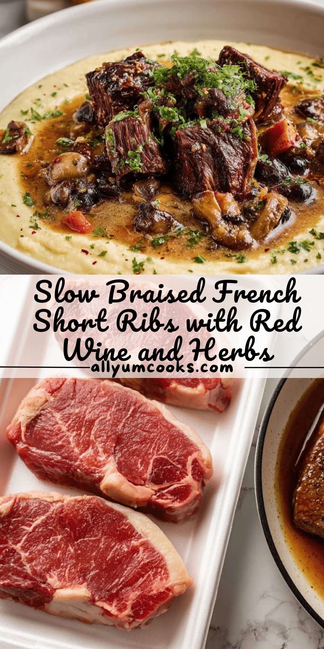 Short Rib French Style French Style Braised Short Ribs: Cozy, Tender & Flavorful