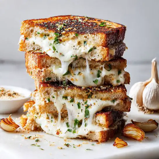 Garlic Bread Grilled Cheese Recipe