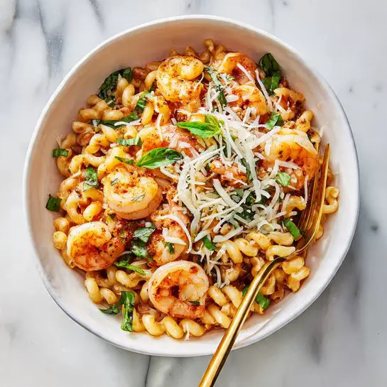 Cajun Shrimp with Tomato Alfredo Pasta Recipe