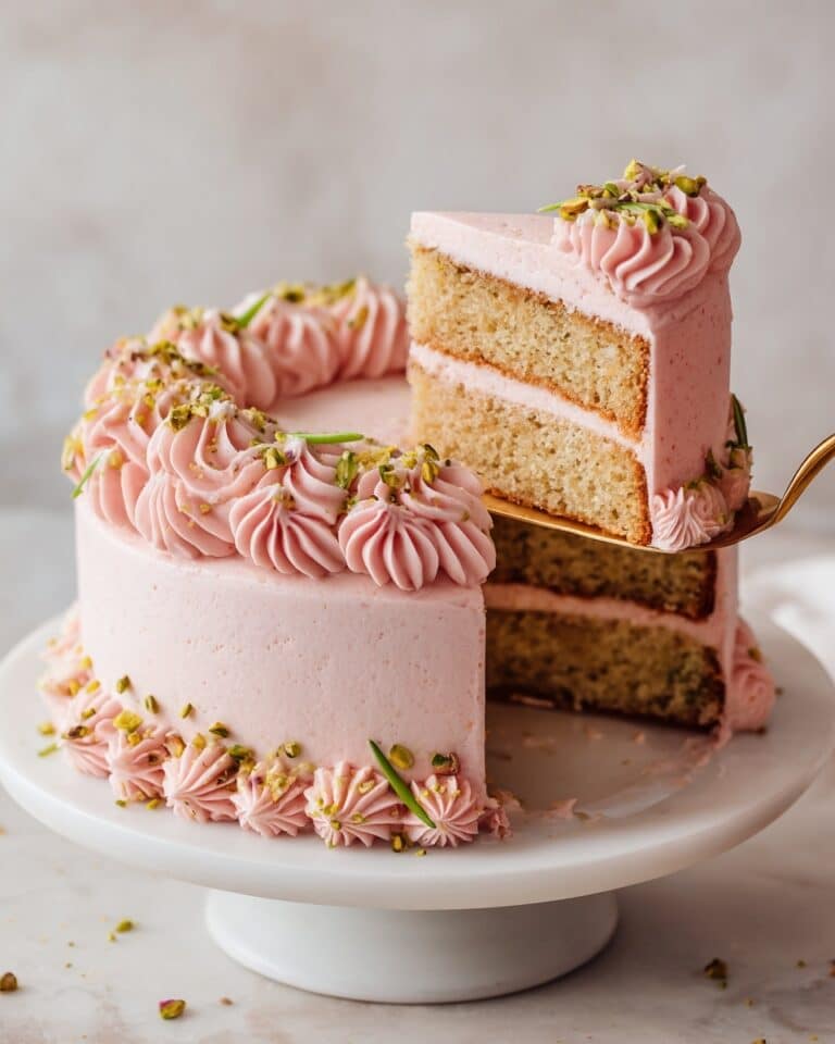 Raspberry Pistachio Cake Recipe