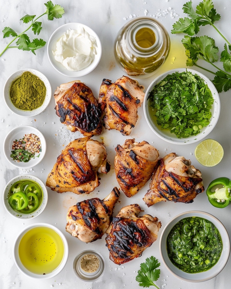 A clear blender filled with a smooth, bright green sauce that has small bubbles on the surface. The texture looks thick and creamy, and the green color is fresh and vibrant. Around the blender on a white marbled surface, there are fresh green herbs and two small green peppers, adding a natural touch to the scene. The blender has a black handle, and the overall image feels fresh and clean. photo taken with an iphone --ar 4:5 --v 7
