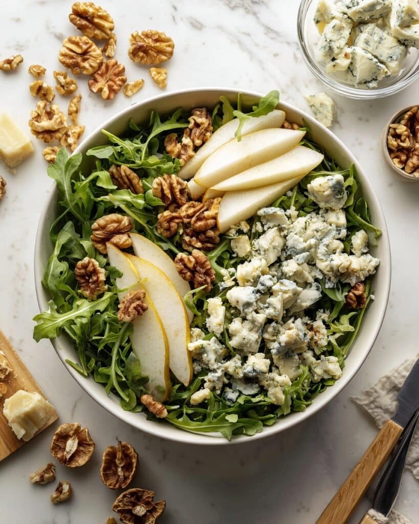 Pear Salad with Blue Cheese and Rocket Recipe