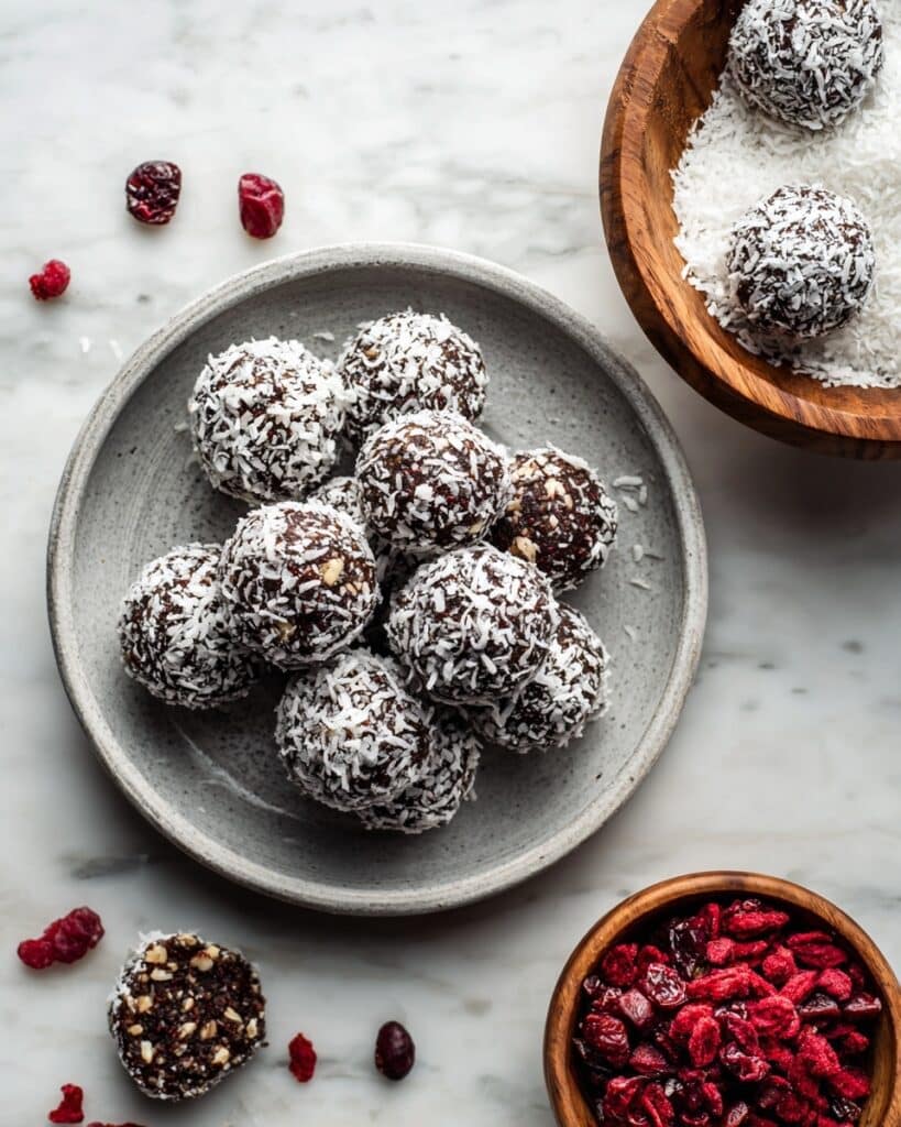 Raspberry Cocoa Energy Balls Recipe