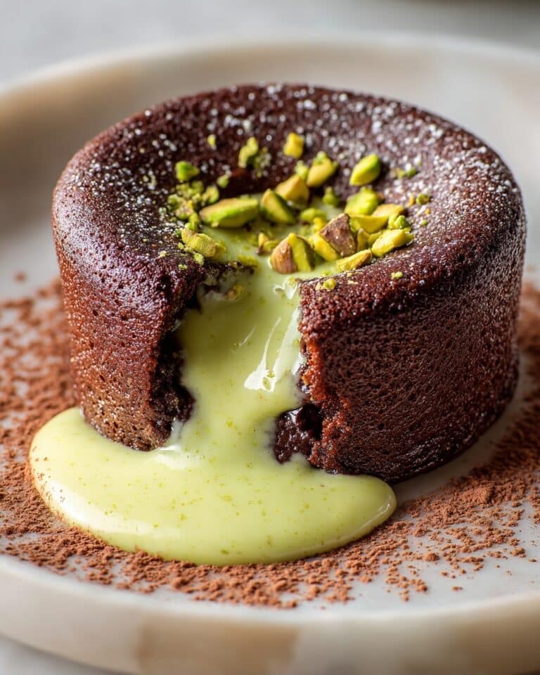 Pistachio White Chocolate Lava Cakes Recipe