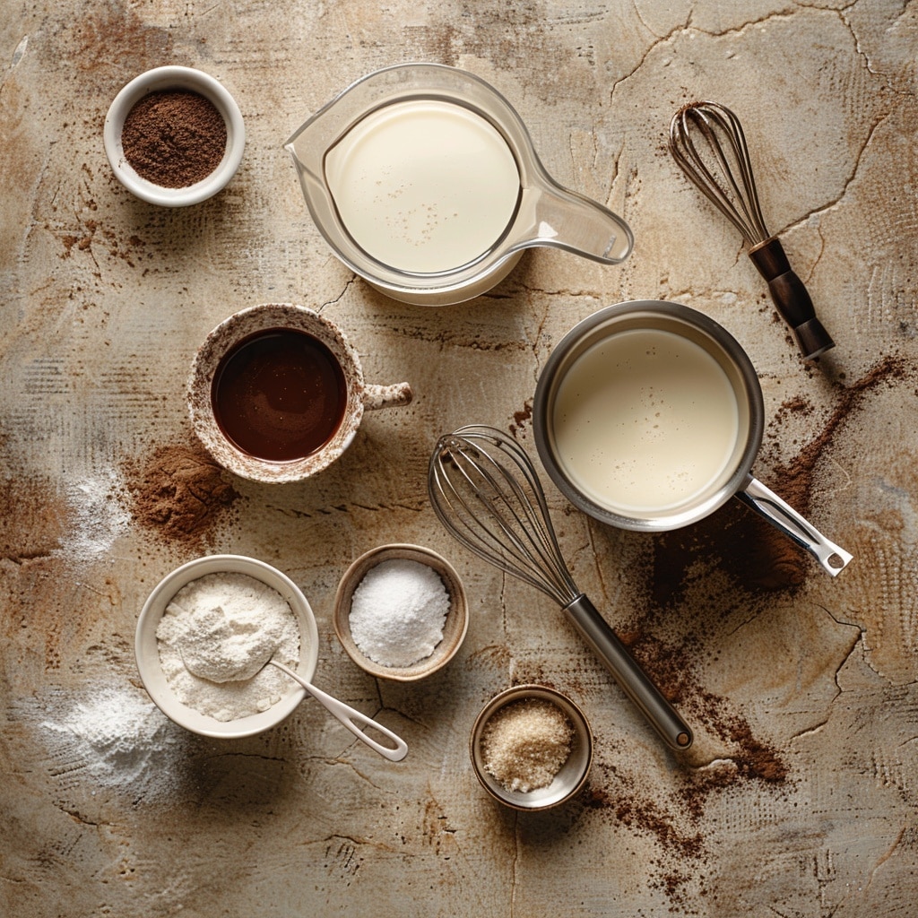 A clear glass filled with a smooth, light brown creamy dessert forms the bottom layer. On top, there is a generous dome of white whipped cream sprinkled with fine dark brown cocoa powder. Three whole coffee beans rest on the whipped cream, evenly spaced. The glass sits on a small round wooden coaster, all placed on a white marbled surface. In the background, blurred glasses with similar light brown dessert and scattered coffee beans add depth. Photo taken with an iphone --ar 4:5 --v 7
