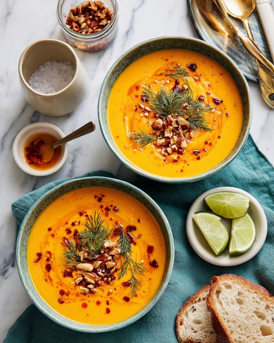 Spicy Carrot Soup with Maple-Glazed Cashews and Chili Crisp Recipe