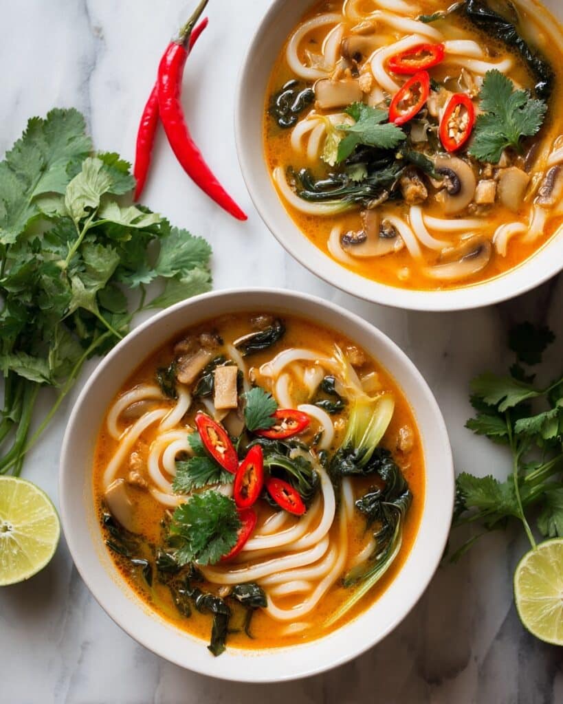 Thai Curry Coconut Udon Noodle Soup Recipe