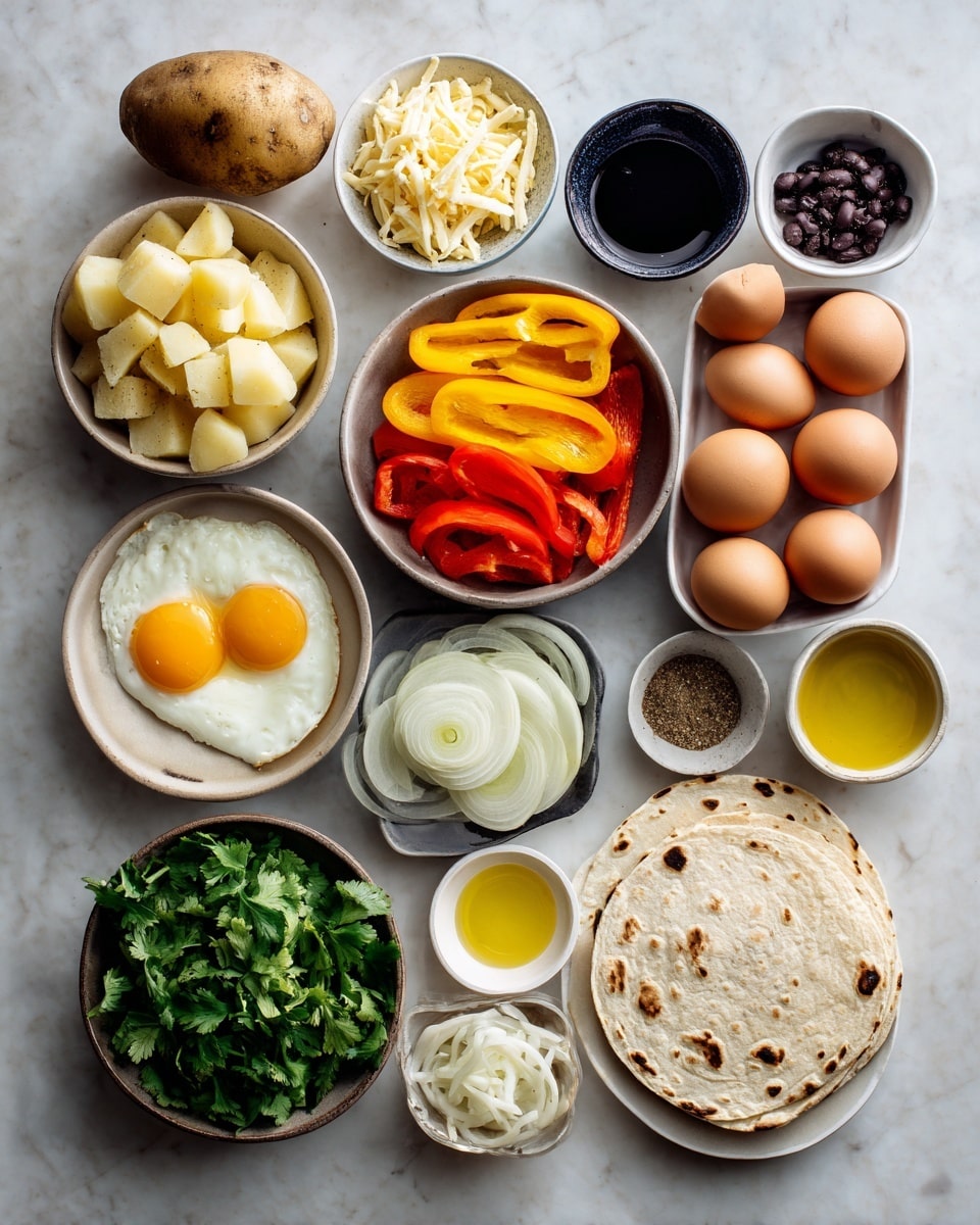 The image shows a close-up of a metal baking tray with cooked, shredded food that looks like a mix of melted cheese, small pieces of red and green bell peppers, and brown grilled bits. The food is spread unevenly across the tray with some parts more broken up. A beige fork is picking up a clump of the mixture from the right side. The background surface is a white marbled texture. photo taken with an iphone --ar 4:5 --v 7