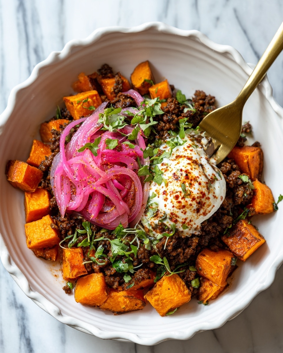 Street Corn Beef and Sweet Potato Bowls Recipe