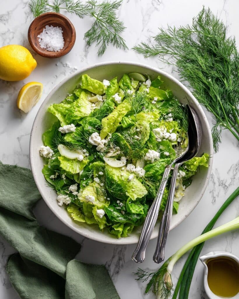 Maroulosalata (Greek Lettuce Salad) Recipe