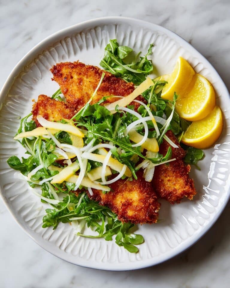 Crispy Chicken Romano Cutlets with Peppery Arugula Salad Recipe