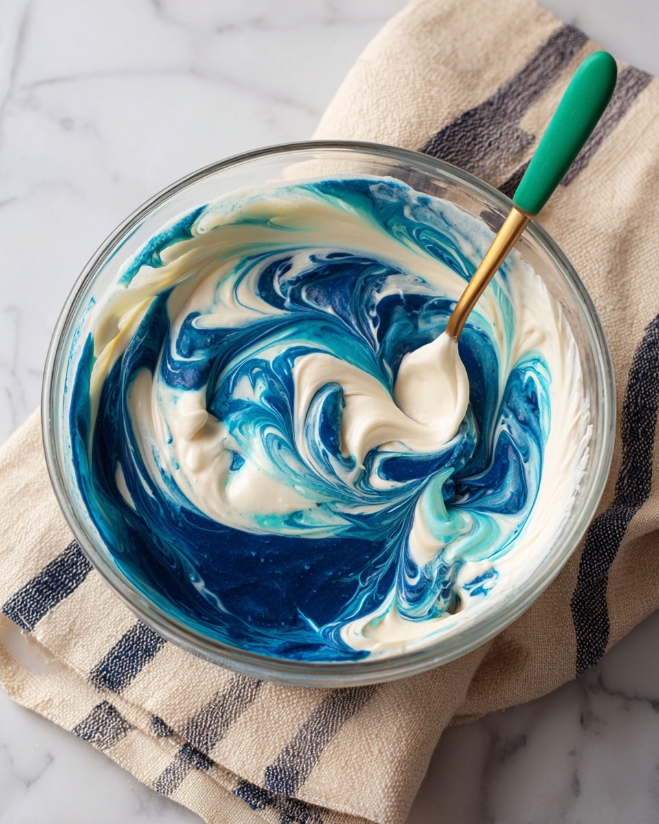 Butterfly Pea Flower Bundt Cake with Blueberry Icing Recipe - Recipe Image