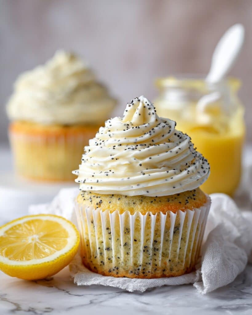 Lemon Poppy Seed Cupcakes with Lemon Curd Filling Recipe