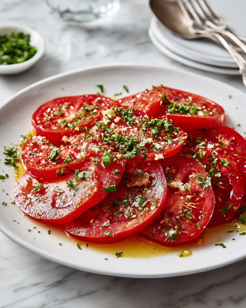 Garlicky Tomato Salad Recipe