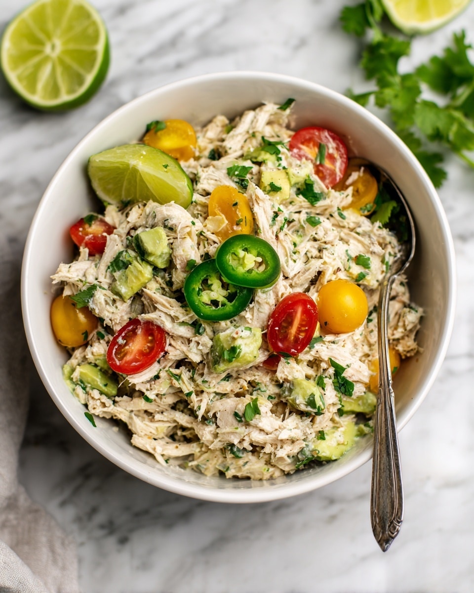 Creamy Chicken & Avocado Salad with Lime Yogurt Dressing Recipe