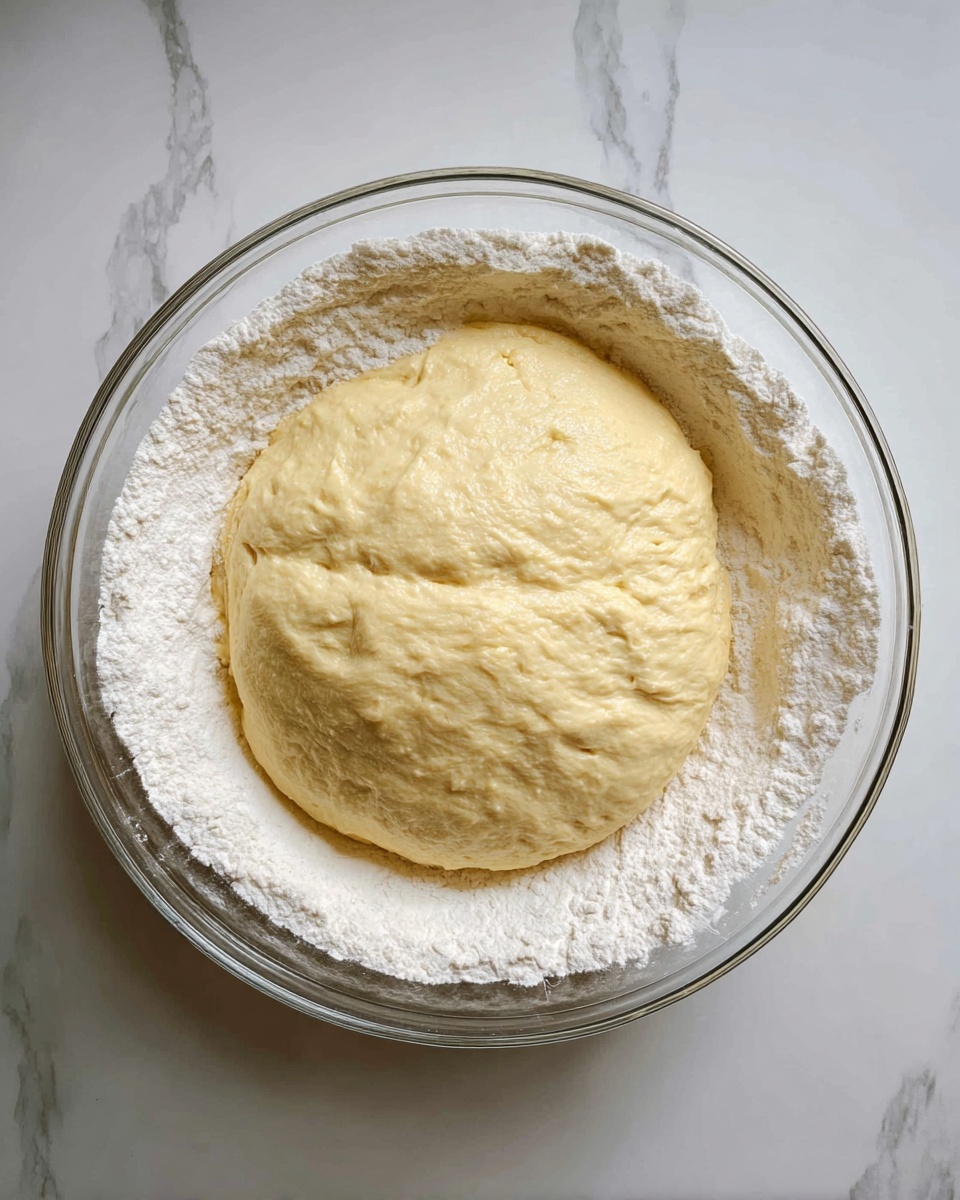 A clear glass bowl filled with a single layer of light pink whipped cream that has small red specks mixed throughout. The whipped cream has smooth, soft swirls and peaks on top, giving it a fluffy texture. The bowl sits on a white marbled surface with soft, even lighting highlighting the creamy texture. photo taken with an iphone --ar 4:5 --v 7