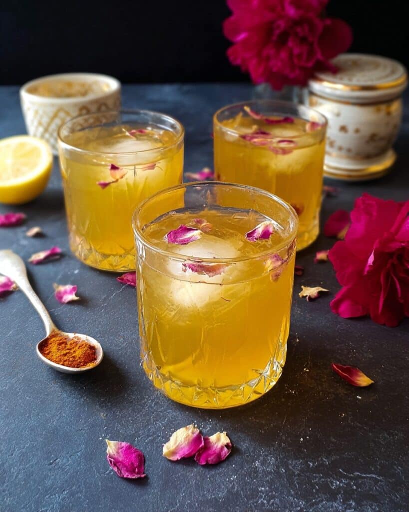 Saffron and Rose Infused Lemonade Recipe