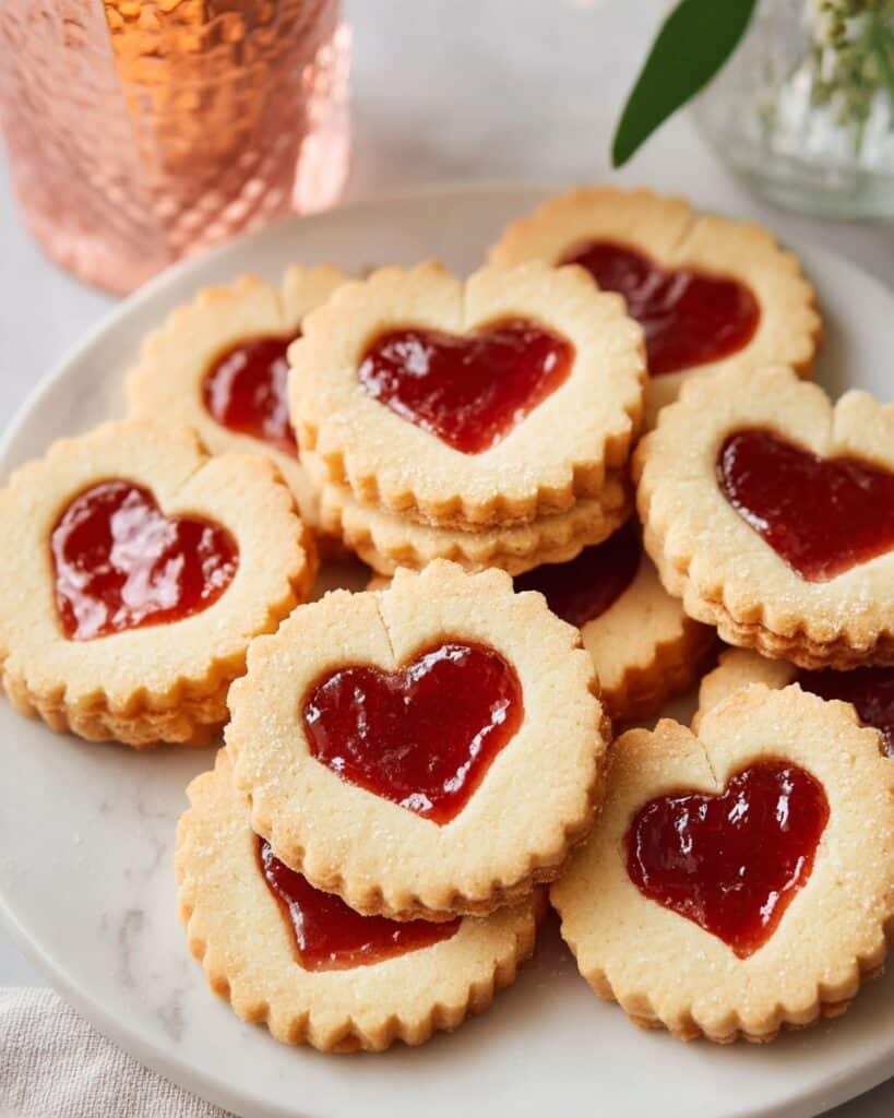 Jam Heart Butter Cookies Recipe