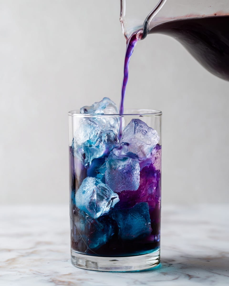 Iced Butterfly Pea Flower Tea Latte Recipe - Recipe Image
