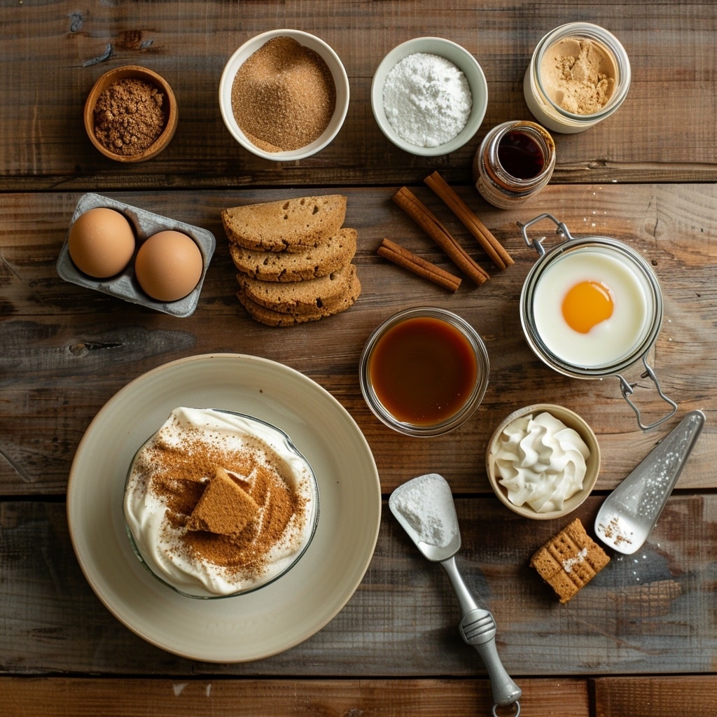 A square piece of layered dessert sits centered on a white plate with a ridged edge, placed on a white marbled surface. The dessert has four distinct layers: the bottom layer is light beige with a soft texture, followed by a thick, crumbly dark brown layer. Above this is another smooth light beige layer similar to the bottom, and it is topped with a crumbly dark brown layer that includes a single whole cookie resting on the top right corner. In the background, there is a white bowl filled with the same dark brown crumbly mixture and a spoon inside it, slightly blurred. Photo taken with an iphone --ar 4:5 --v 7