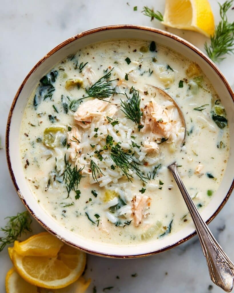 Avgolemono Chicken and Rice Soup Recipe