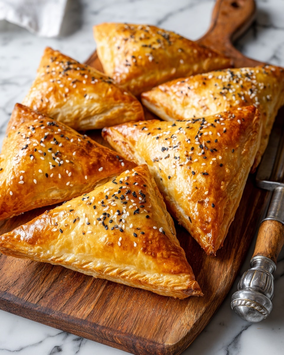 Cheese Borekas with Everything Bagel Seasoning | Savory Flaky Pastry