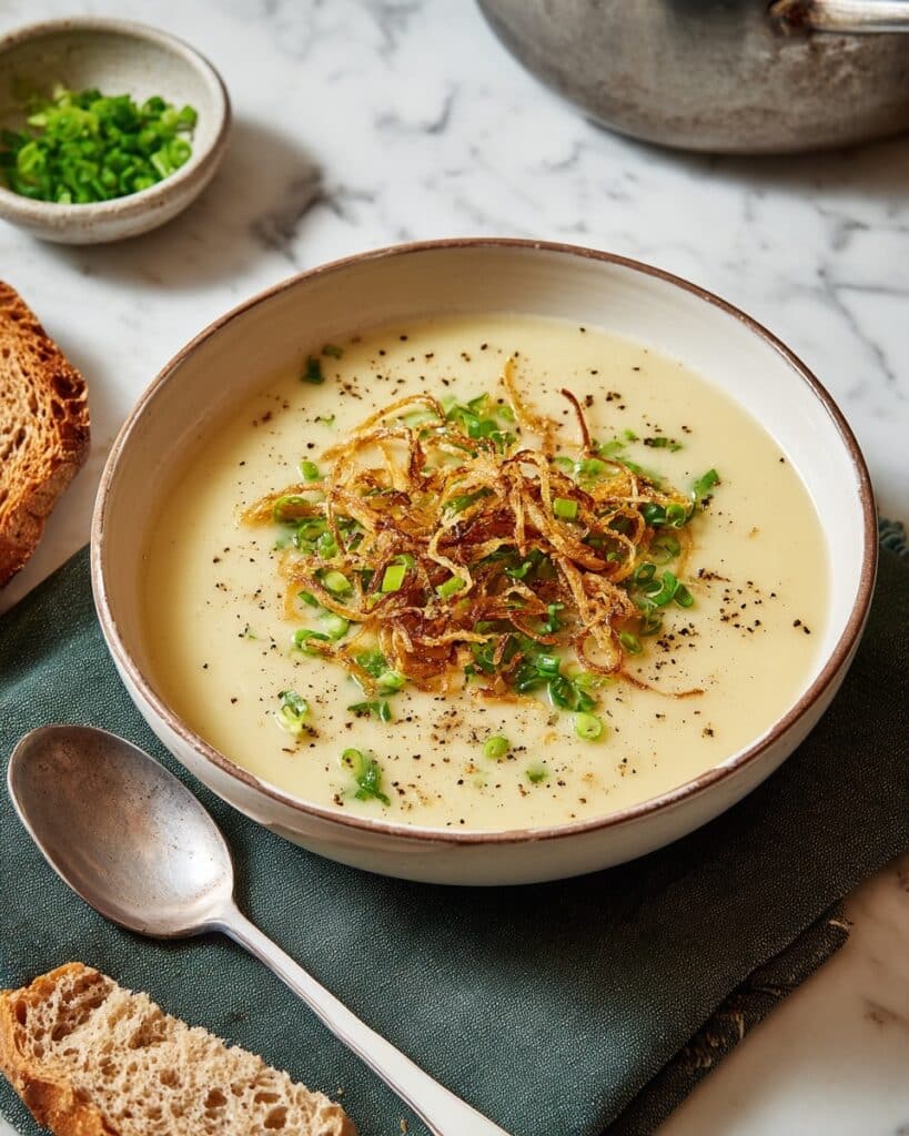 Creamy Potato Soup with Crispy Potato Skins Recipe