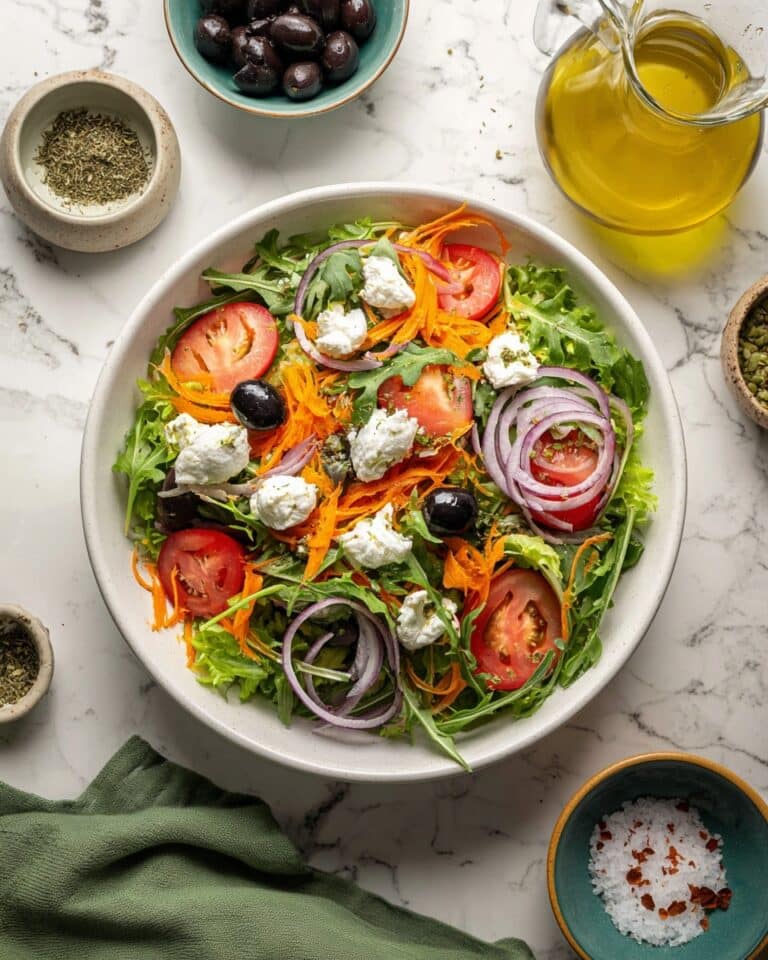 Authentic Italian Salad with Fresh Mozzarella and Balsamic Vinegar Dressing Recipe