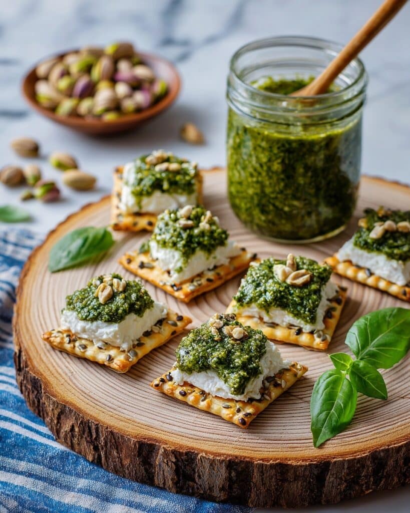 Green Goddess Pesto & Goat Cheese Bites Recipe