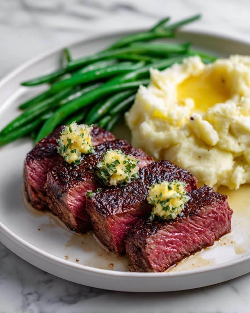 Pan-Seared Top Sirloin Steak with Miso Compound Butter Recipe