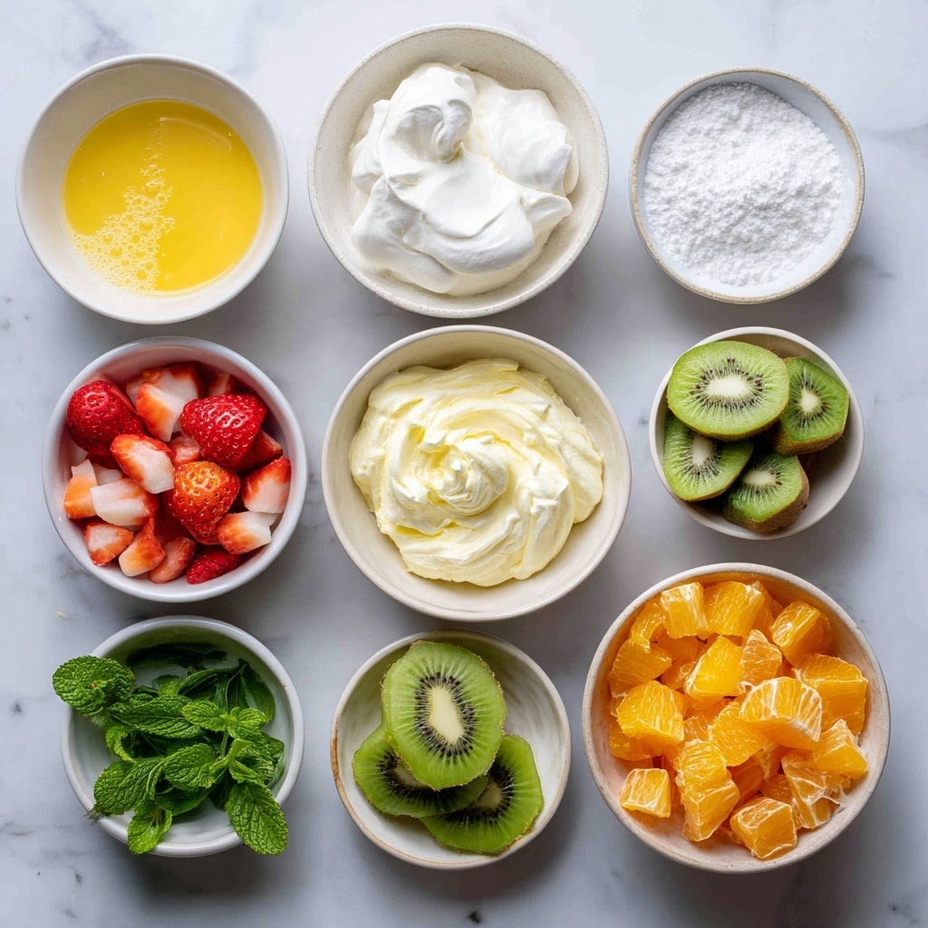 The image shows two views of white meringue nests on a silver wire rack. Each meringue has one round, hollow layer with neat swirls forming a tall ring shape. Some meringues are empty, while others have a dollop of pale yellow lemon cream filling in the center. In the background, there is a clear glass jar filled with bright yellow lemon curd and a white spoon inside it. The entire scene is set on a white marbled surface. Photo taken with an iphone --ar 4:5 --v 7