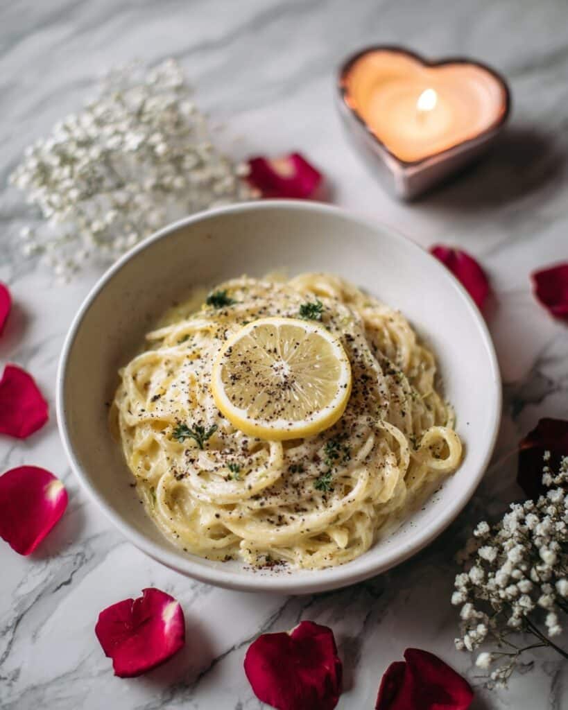 Creamy Lemon Garlic Pasta Recipe