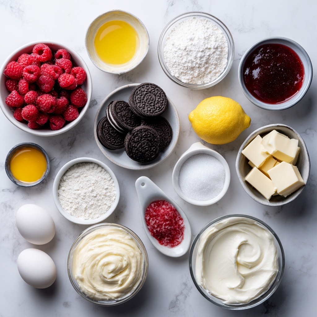 Inside a shiny metal pot, there is a mix of crushed red raspberries and juice, creating a thick, slightly chunky red sauce. A white spatula with a wooden handle rests inside the pot, partially covered with the red raspberry mixture. The pot sits on a white marbled surface, adding a clean, soft background to the scene photo taken with an iphone --ar 4:5 --v 7