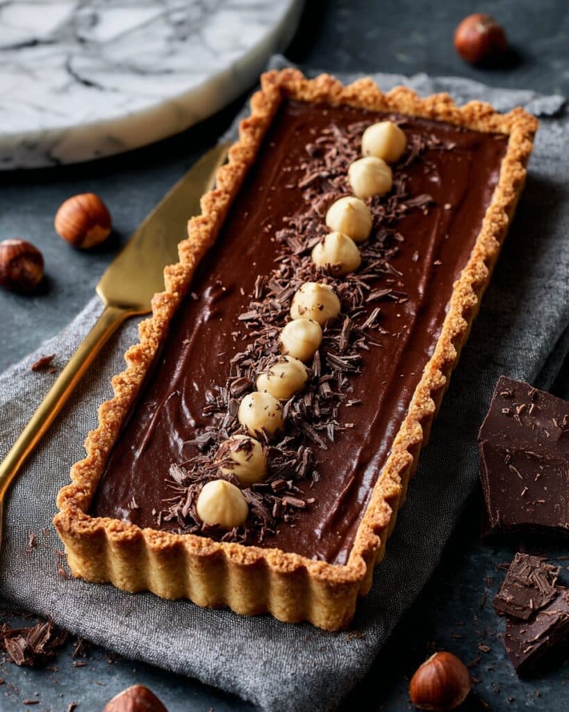 Vegan Chocolate Tart with Hazelnut Crust Recipe