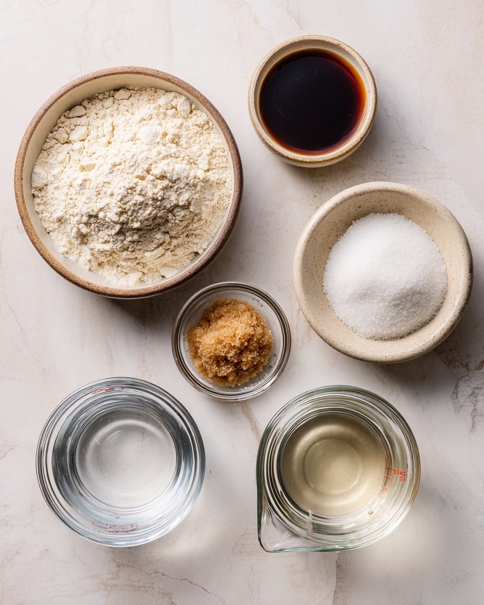 Inside a white bowl filled to the top with about two layers of small, round, shiny balls covered in a thick, dark brown syrup. The balls have a golden-brown color with a glossy, smooth surface that reflects light. The syrup pools around and between the balls, creating a rich, sticky texture. The background is a white marbled texture, making the bowl and its contents stand out clearly. photo taken with an iphone --ar 4:5 --v 7
