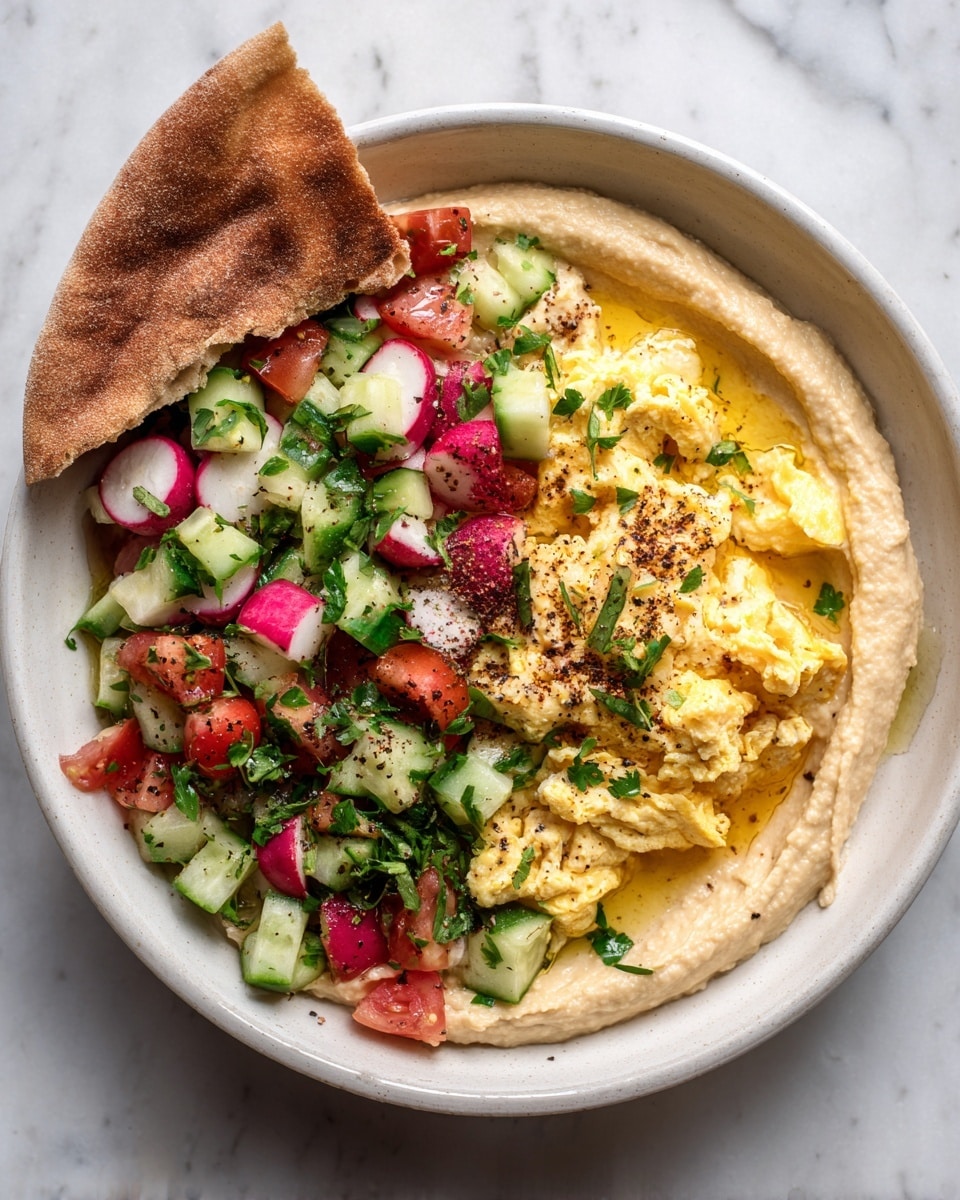 Protein Packed Breakfast Hummus Bowl Recipe