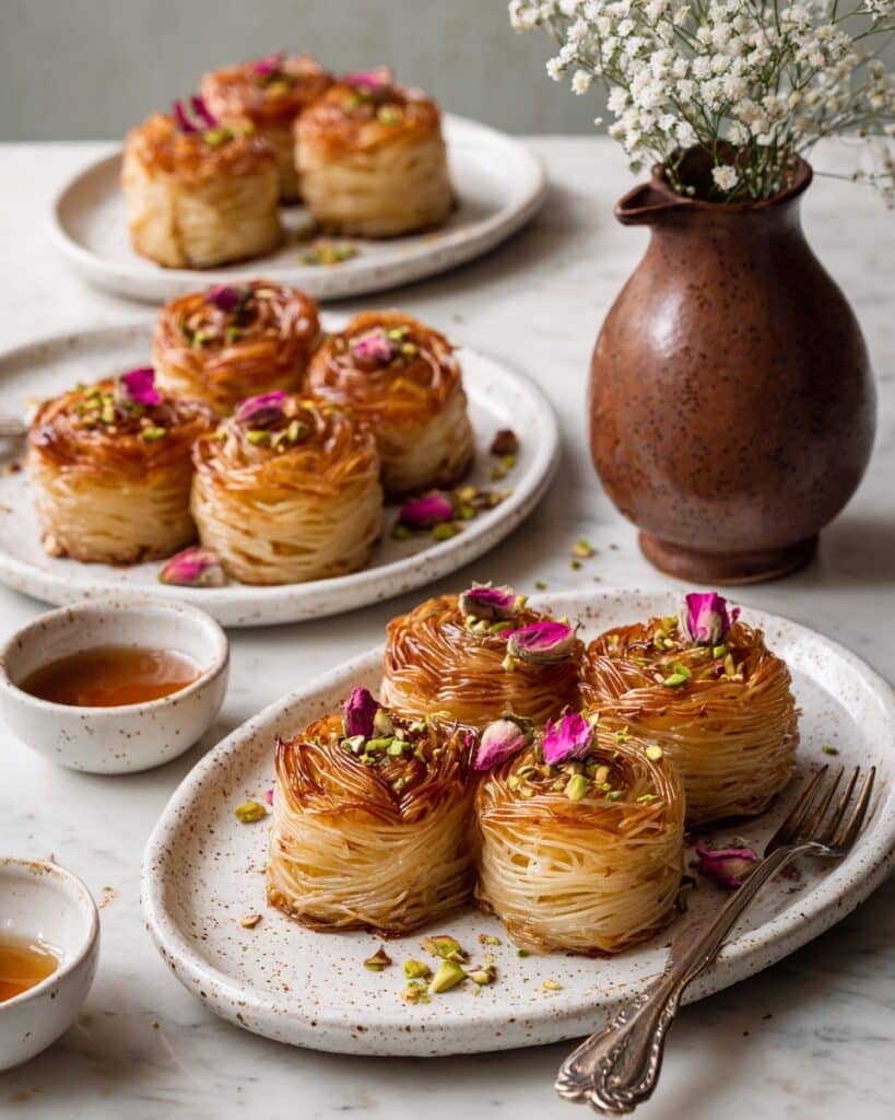 Savory Kataifi Rolls with Feta, Gruyère, and Perocrino Recipe