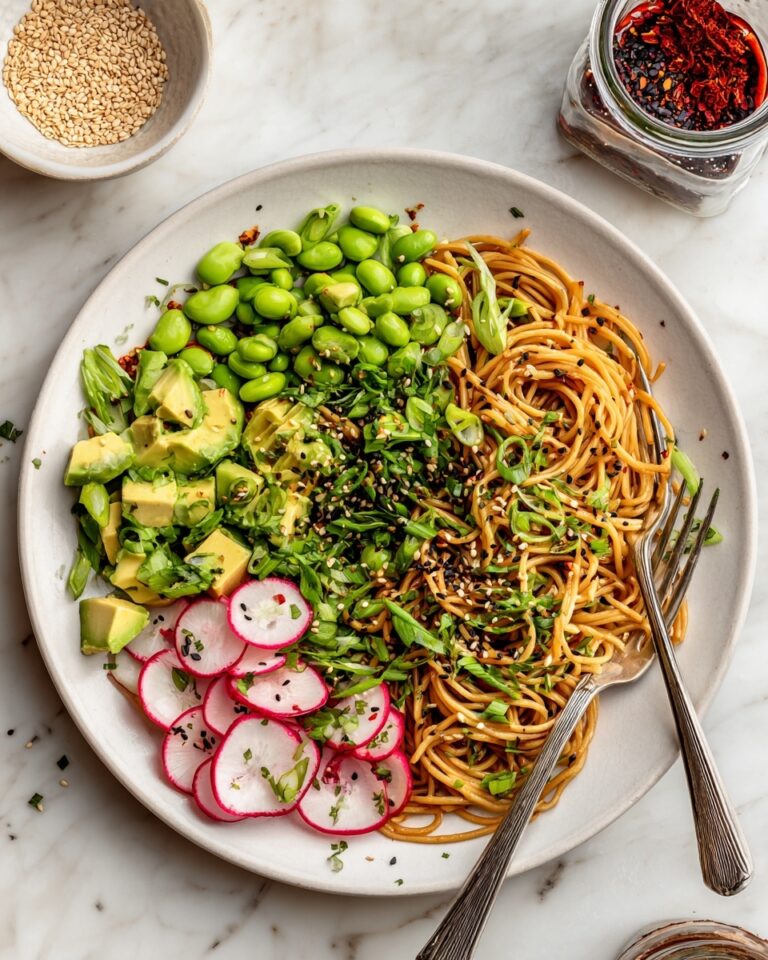 Noodle Salad with Scallion Oil and Fresh Vegetables Recipe