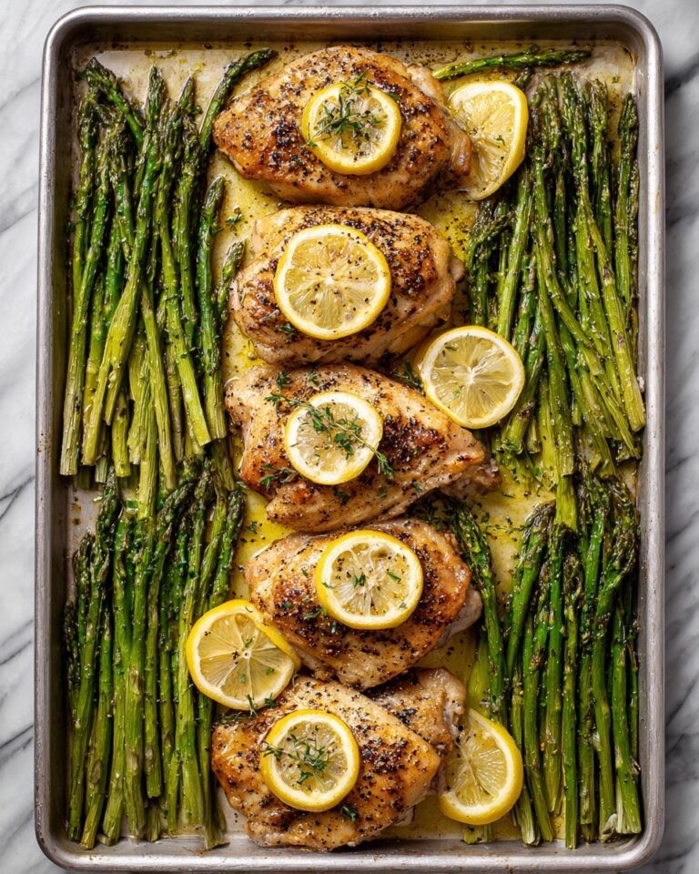 One Pan Honey Lemon Chicken Asparagus Recipe
